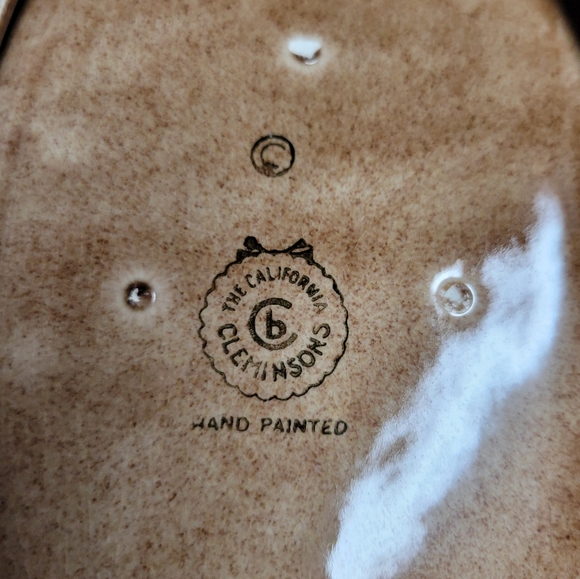 Vintage The California Cleminsons ceramic hand painted bread platter dove - Picture 4 of 15